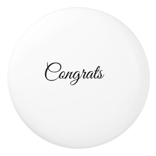 Simple minimal congratulations add your text name keramische knop (Voorkant)