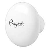 Simple minimal congratulations add your text name keramische knop (Rechts)