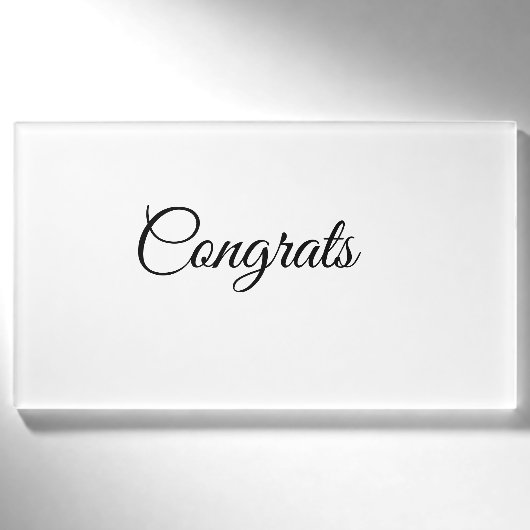 Simple minimal congratulations add your text name naambadge (Voorkant)