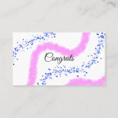 Simple minimal congratulations add your text name  visitekaartje (Achterkant)