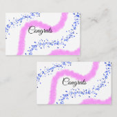 Simple minimal congratulations add your text name  visitekaartje (Voorkant / Achterkant)