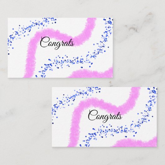 Simple minimal congratulations add your text name  visitekaartje (Voorkant / Achterkant)