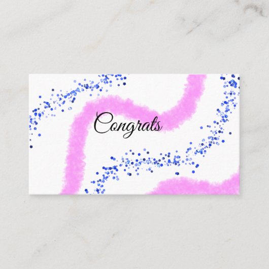Simple minimal congratulations add your text name  visitekaartje (Voorkant)