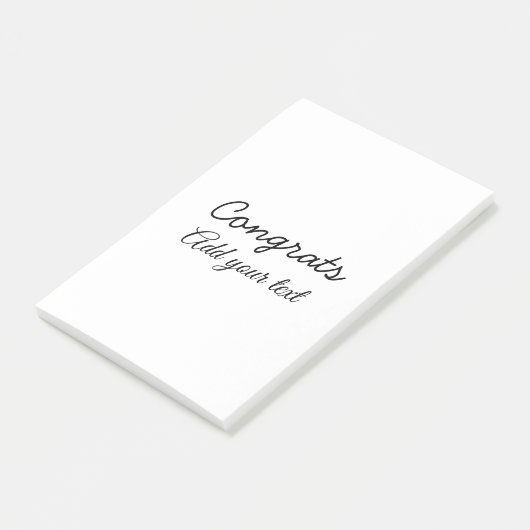 Simple minimal congratulations graduation add your post-it® notes (Schuin)