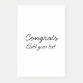 Simple minimal congratulations graduation add your post-it® notes (Voorkant)