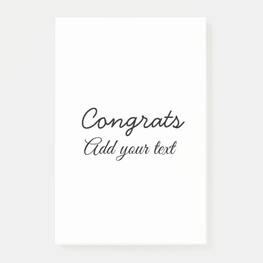 Simple minimal congratulations graduation add your post-it® notes (Voorkant)