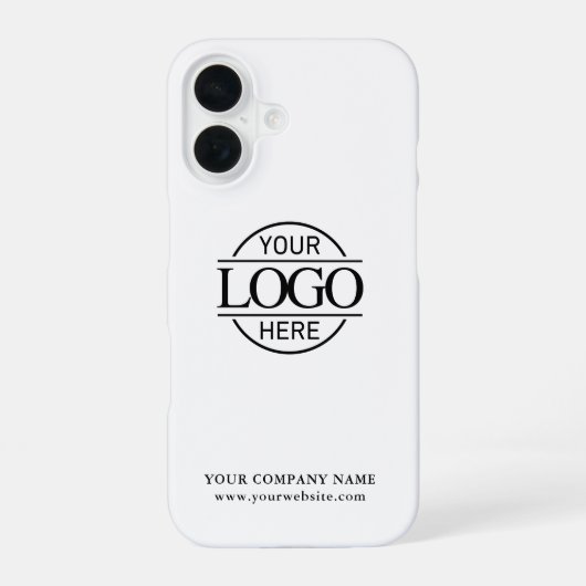 Simple Minimal Custom Business Company Logo iPhone 16 Hoesje (Achterkant)
