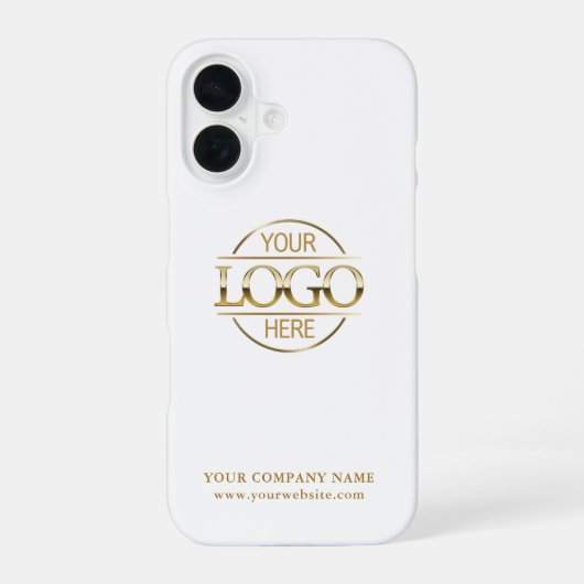 Simple Minimal Custom Business Company Logo iPhone 16 Hoesje (Achterkant)