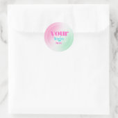 Simple Minimal Custom Business Company Logo Ronde Sticker (Tas)