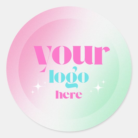Simple Minimal Custom Business Company Logo Ronde Sticker (Voorkant)