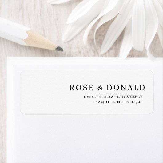 Simple minimal custom wedding address label (Insitu)