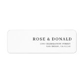 Simple minimal custom wedding address label (Voorkant)