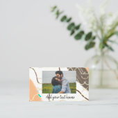 simple minimal customized name monogram couple th visitekaartje (Staand voorkant)