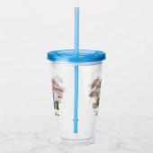 simple minimal customized name monogram text throw acryl drinkbeker (Rechts)