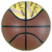 simple minimal customized name monogram text throw basketbal (Rechts)