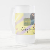 simple minimal customized name monogram text throw matglas bierpul (Voorkant links)