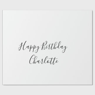 SIMPLE MINIMAL.CUTIE ADD NAME BABY happy birthday  Cadeaupapier