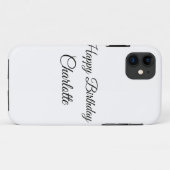 SIMPLE MINIMAL.CUTIE ADD NAME BABY happy birthday Case-Mate iPhone Case (Achterkant (horizontaal))