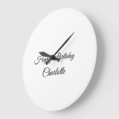 SIMPLE MINIMAL.CUTIE ADD NAME BABY happy birthday Grote Klok (Hoek)