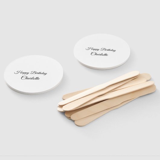 SIMPLE MINIMAL.CUTIE ADD NAME BABY happy birthday  Handwaaier (Niet-gemonteerd)