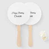 SIMPLE MINIMAL.CUTIE ADD NAME BABY happy birthday  Handwaaier (Voorkant en achterkant)