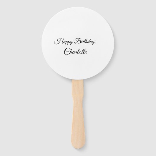 SIMPLE MINIMAL.CUTIE ADD NAME BABY happy birthday  Handwaaier (Voorkant)