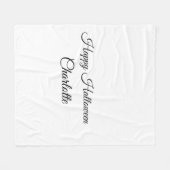 SIMPLE MINIMAL.CUTIE VOEG NAAM TOE BABY happy Hall Fleece Deken (Voorkant (Horizontaal))