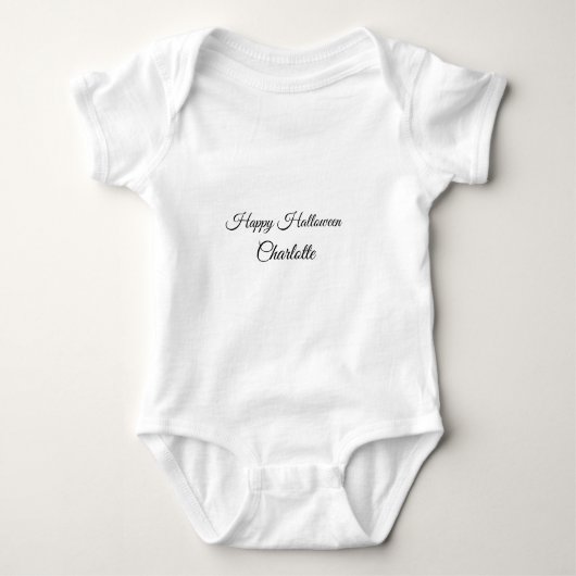 SIMPLE MINIMAL.CUTIE VOEG NAAM TOE BABY happy Hall Romper (Voorkant)