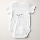 SIMPLE MINIMAL.CUTIE VOEG NAAM TOE BABY happy Hall Romper (Achterkant)