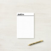 Simple Minimal Dot Grid Sticky Notes Pad (Op bureau)