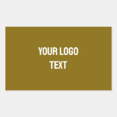 Simple minimal elegant custom logo here company cl rechthoekige sticker (Voorkant)