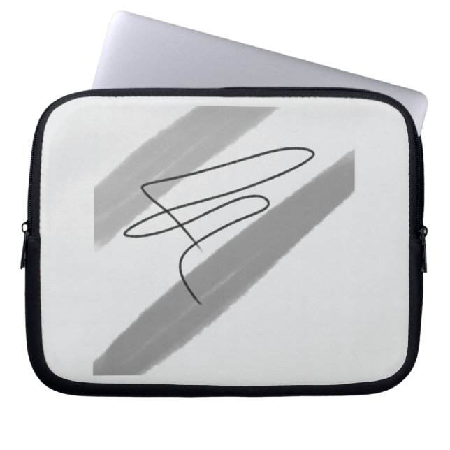 Simple minimal elegant custom logo here company    laptop sleeve (Voorkant)