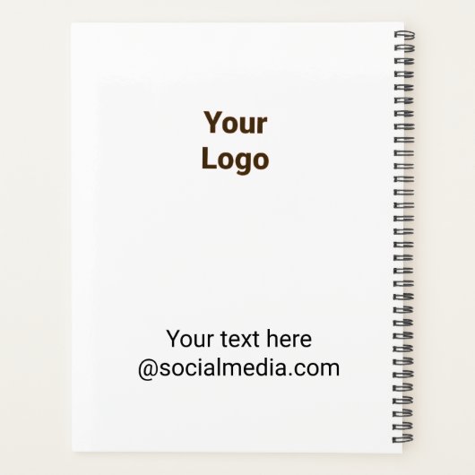 Simple minimal elegant custom logo here company    planner (Achterkant)