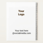 Simple minimal elegant custom logo here company    planner (Achterkant)