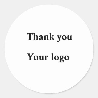 Simple minimal elegant custom logo here company th ronde sticker