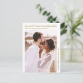 Simple Minimal Gold Elopement Celebration Photo Briefkaart (Staand voorkant)