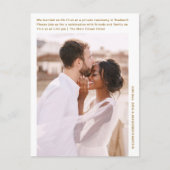 Simple Minimal Gold Elopement Celebration Photo Briefkaart (Voorkant)