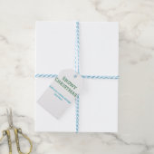 Simple minimal green happy holidays Christmas  Cadeaulabel (Met Touw)
