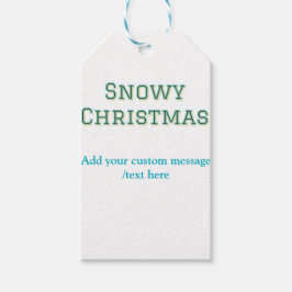 Simple minimal green happy holidays Christmas  Cadeaulabel