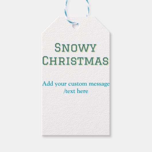 Simple minimal green happy holidays Christmas  Cadeaulabel (Voorkant)