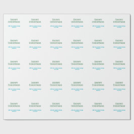 Simple minimal green happy holidays Christmas  Cadeaupapier