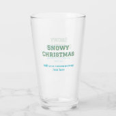 Simple minimal green happy holidays Christmas  Glas (Achterkant)