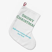 Simple minimal green happy holidays Christmas  Grote Kerstsok (Voorkant (Hangend))