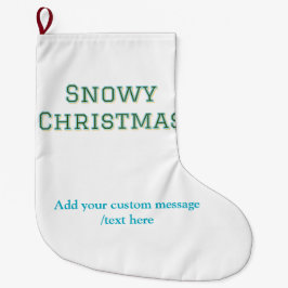 Simple minimal green happy holidays Christmas  Grote Kerstsok