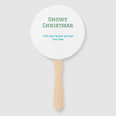 Simple minimal green happy holidays Christmas  Handwaaier (Achterkant)