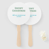 Simple minimal green happy holidays Christmas  Handwaaier (Voorkant en achterkant)