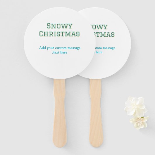 Simple minimal green happy holidays Christmas  Handwaaier (Voorkant en achterkant)