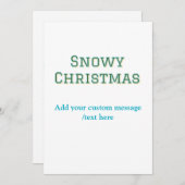 Simple minimal green happy holidays Christmas  Kaart (Voorkant / Achterkant)