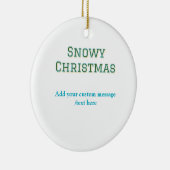 Simple minimal green happy holidays Christmas  Keramisch Ornament (Rechts)