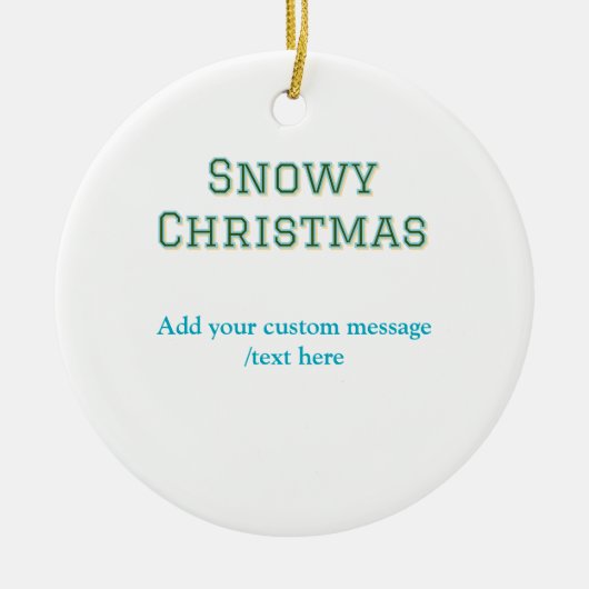 Simple minimal green happy holidays Christmas  Keramisch Ornament (Voorkant)